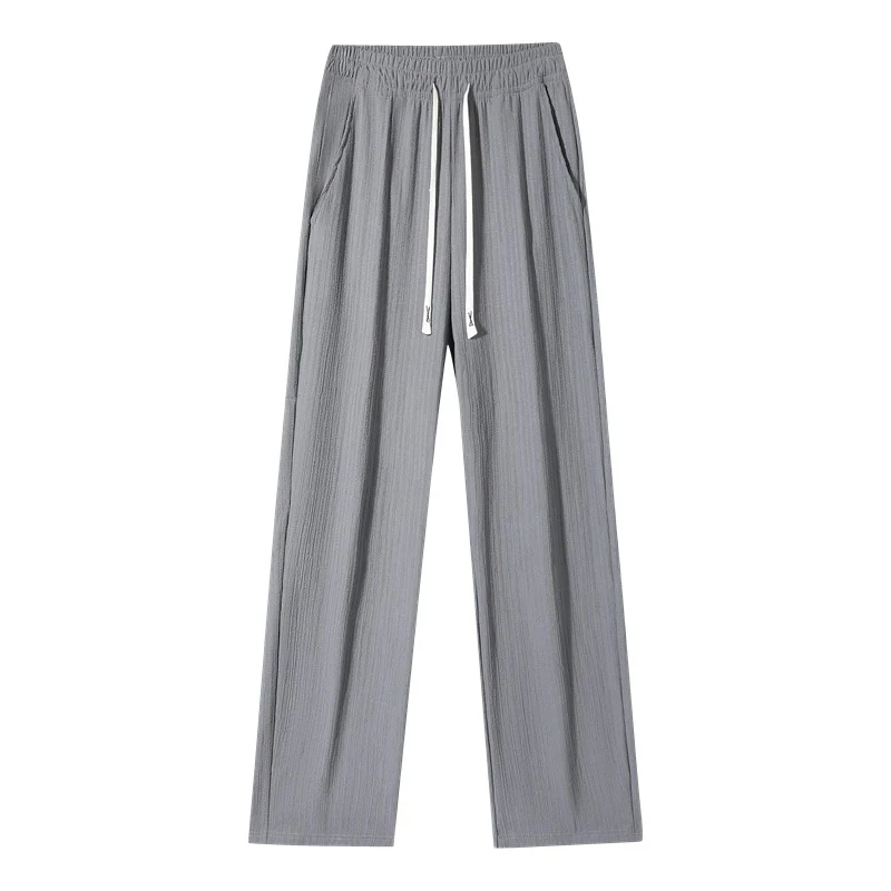 Damen weite Leinenoptik-Hose mit elastischem Bund, Tunnelzug & Seitentaschen Drune