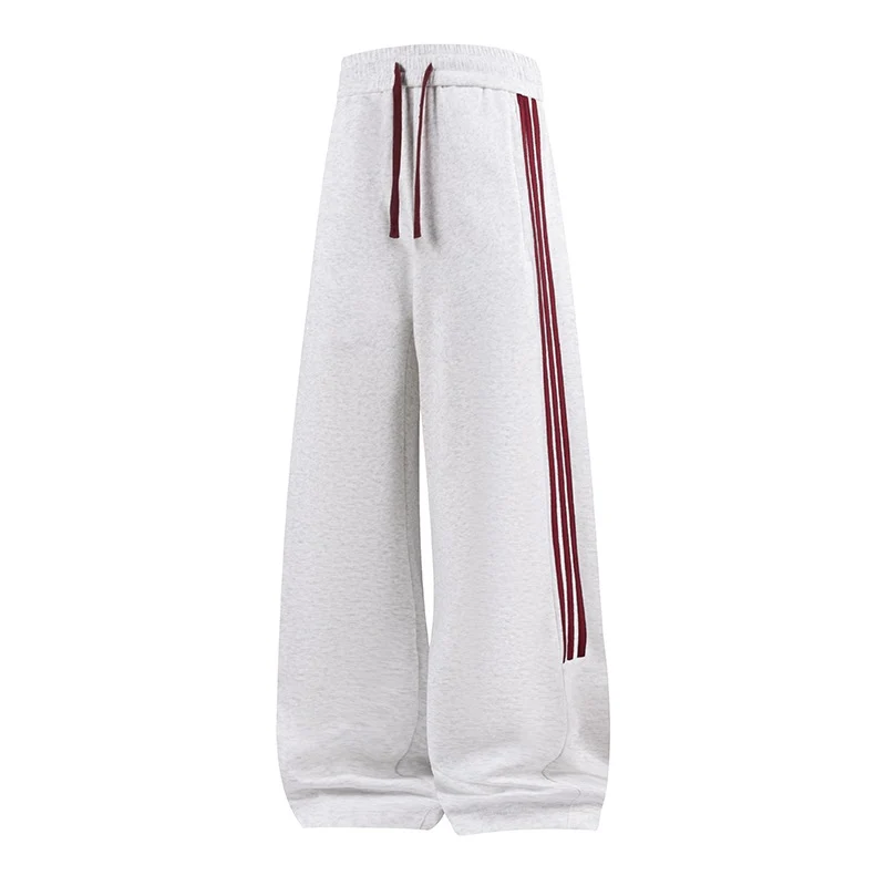 Damen Weite High-Waist Jogginghose mit markanten Seitenstreifen & Kordelzug Drune