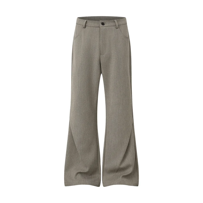 Damen Weite High‑Waist Culotte-Hose aus strukturierter Wollmischung Drune