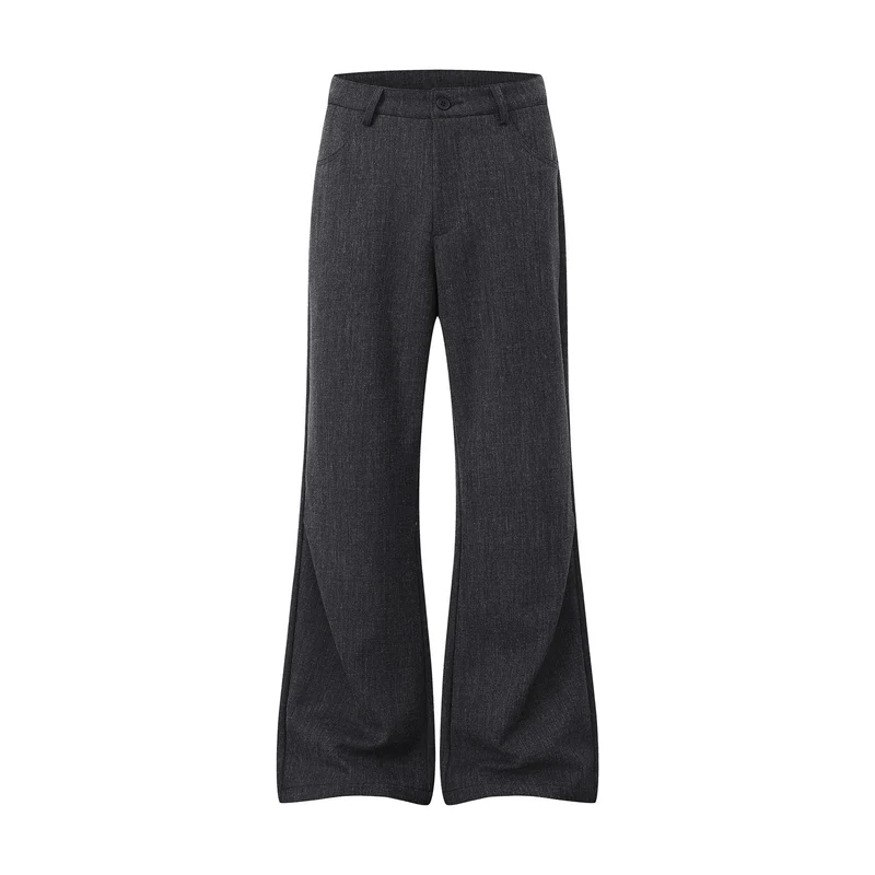 Damen Weite High‑Waist Culotte-Hose aus strukturierter Wollmischung Drune