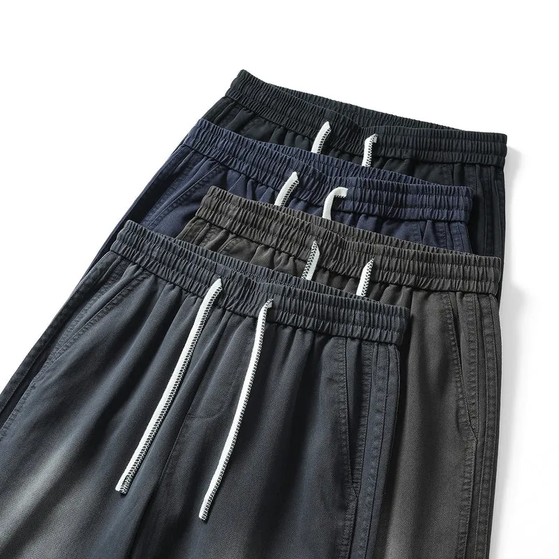 Damen weite Freizeithose mit elastischem Bund und Kordelzug Drune