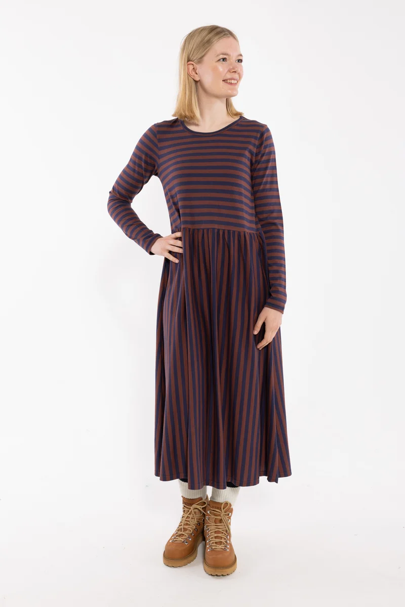 Danekroeyer LS Modal Dress Dk Navy/Dk Merlot