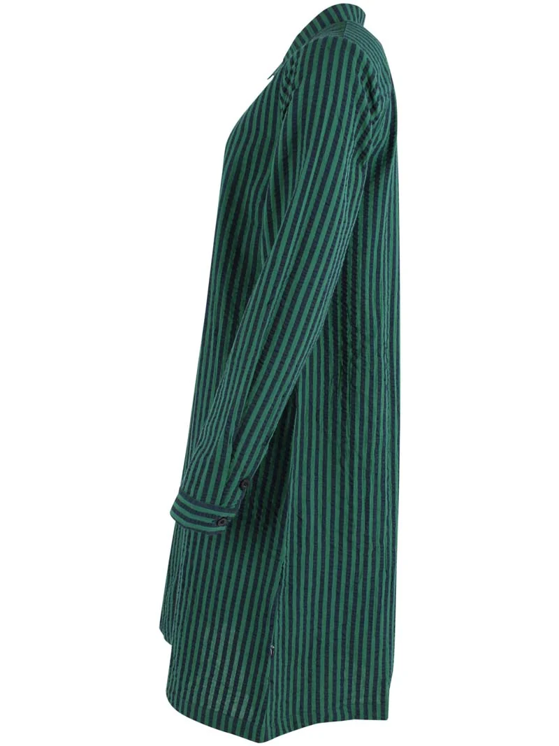 Danecarnation Seersucker Dress Dk Navy/Dk Pine