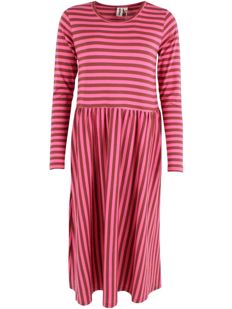 Danekroeyer LS Modal Dress Dk Brick/Spicy Pink
