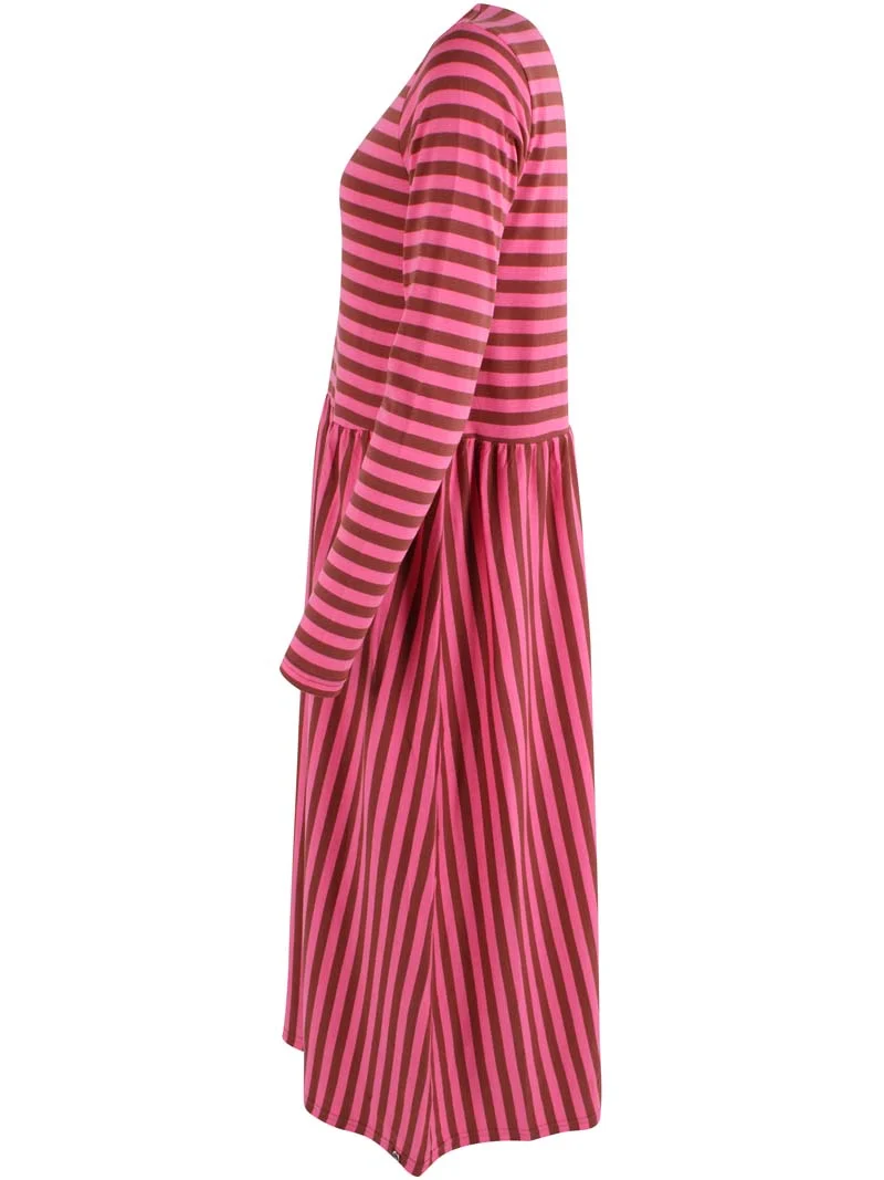 Danekroeyer LS Modal Dress Dk Brick/Spicy Pink