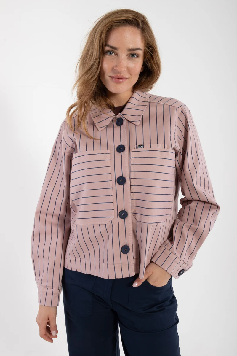 Daneprairie Stretch Canvas Jacket Light Rose/Dk Navy