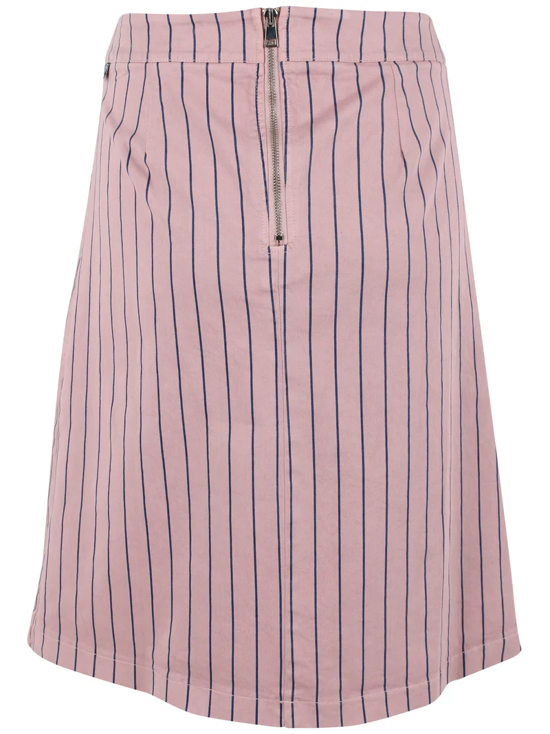 Danekage Stretch Canvas Skirt Light Rose/Dk Navy