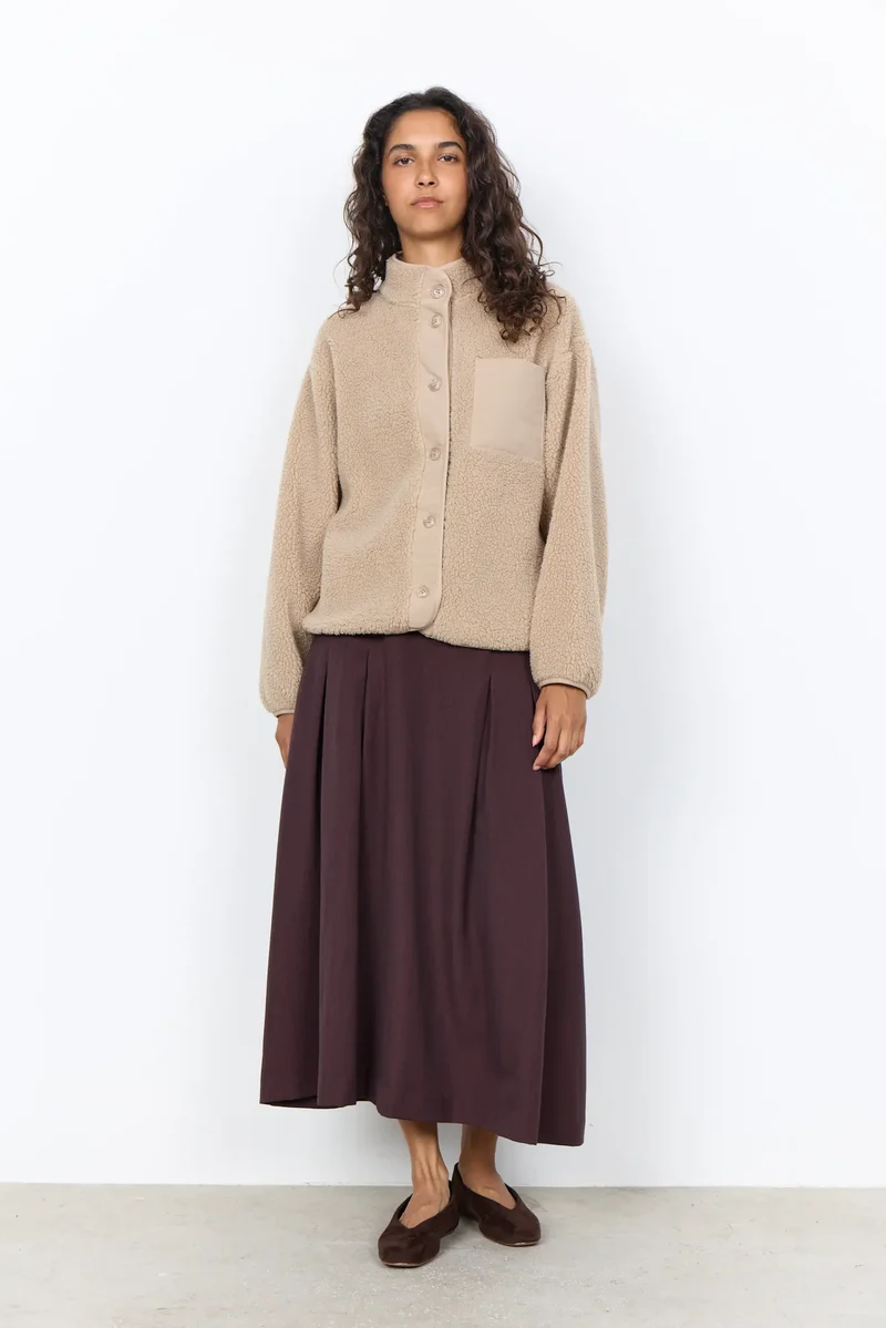 Teddyjacke mit Stehkragen