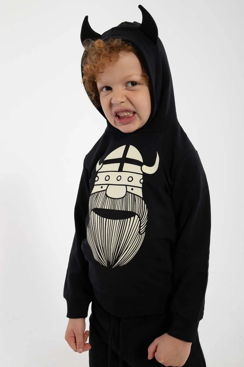 Danewarrior Hoodie Black ERIK ( GLOW IN THE DARK )