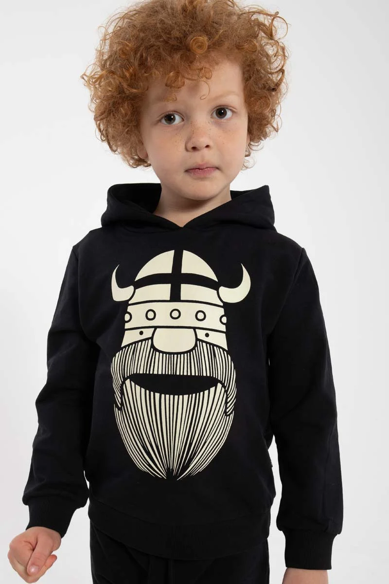 Danewarrior Hoodie Black ERIK ( GLOW IN THE DARK )