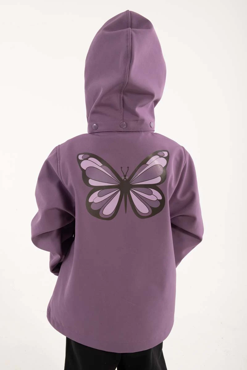 Dyrevild Softshell Lavender SOMMERFUGL