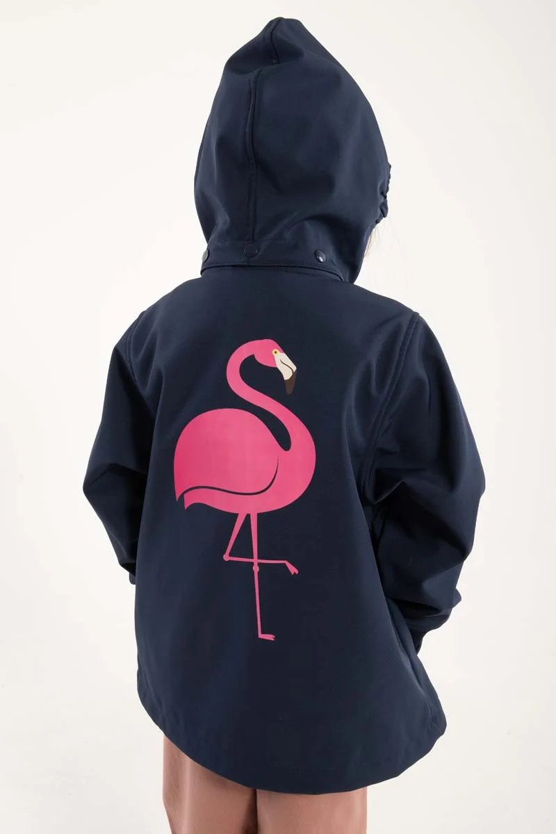 Dyrevild Softshell Dk Navy FLAMINGO