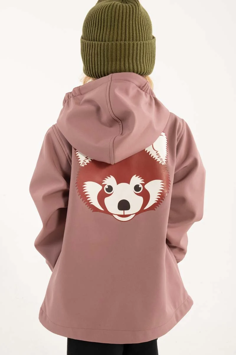Dyrevild Softshell Dk Rose Beige ROED PANDA