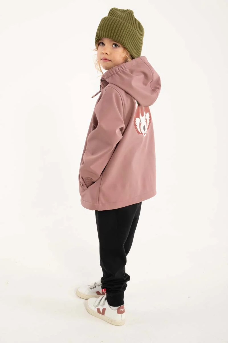 Dyrevild Softshell Dk Rose Beige ROED PANDA