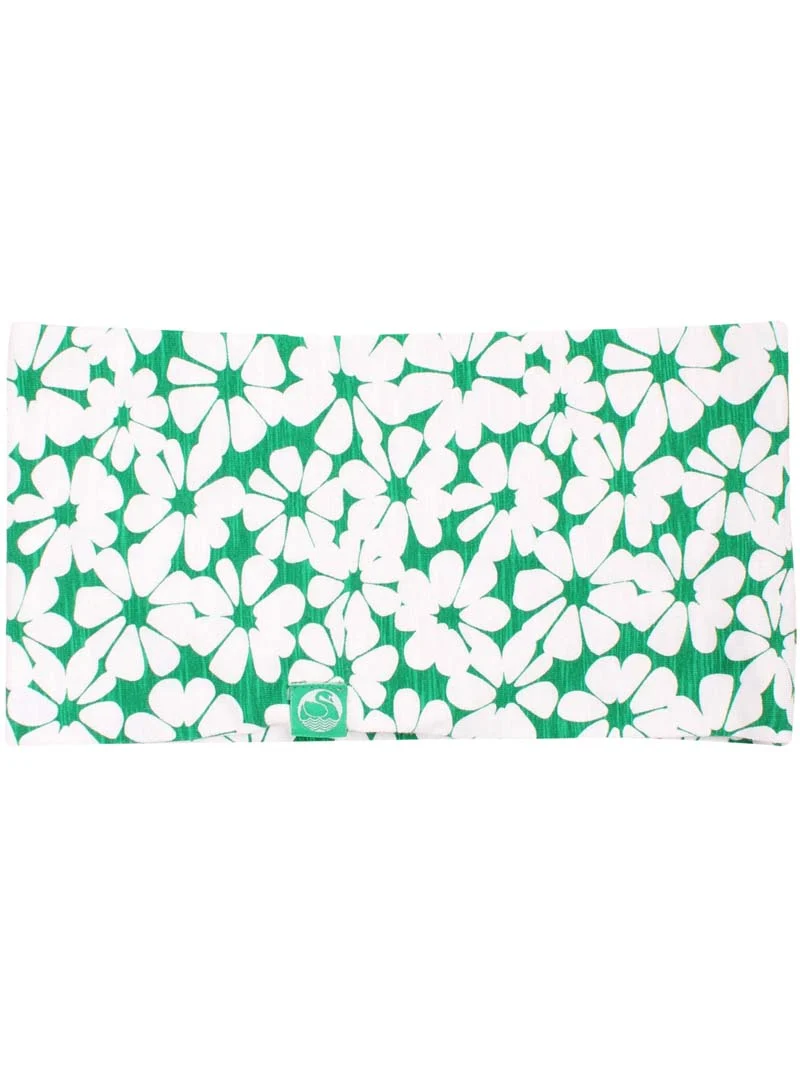 ORGANIC - Danefreshface Slub Headband Green Flower