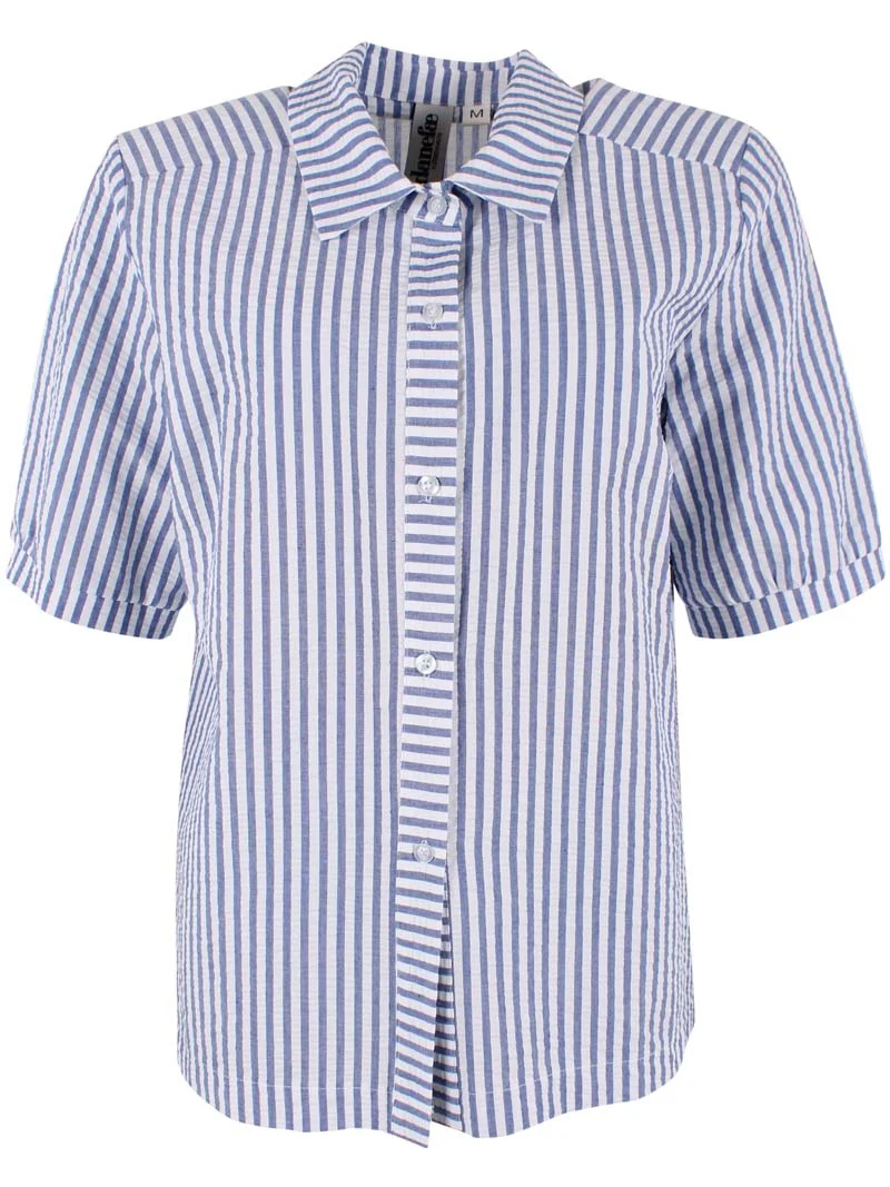 Danesyren SS Seersucker Shirt Dk Navy/Chalk