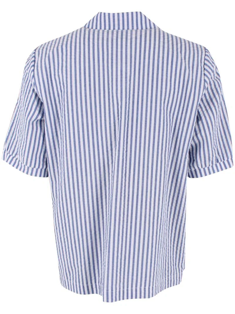 Danesyren SS Seersucker Shirt Dk Navy/Chalk