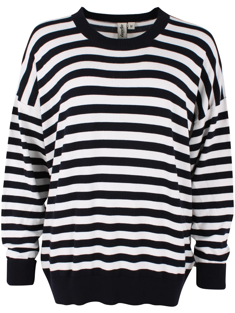 Danechill Viscose Sweater Dk Navy/Chalk