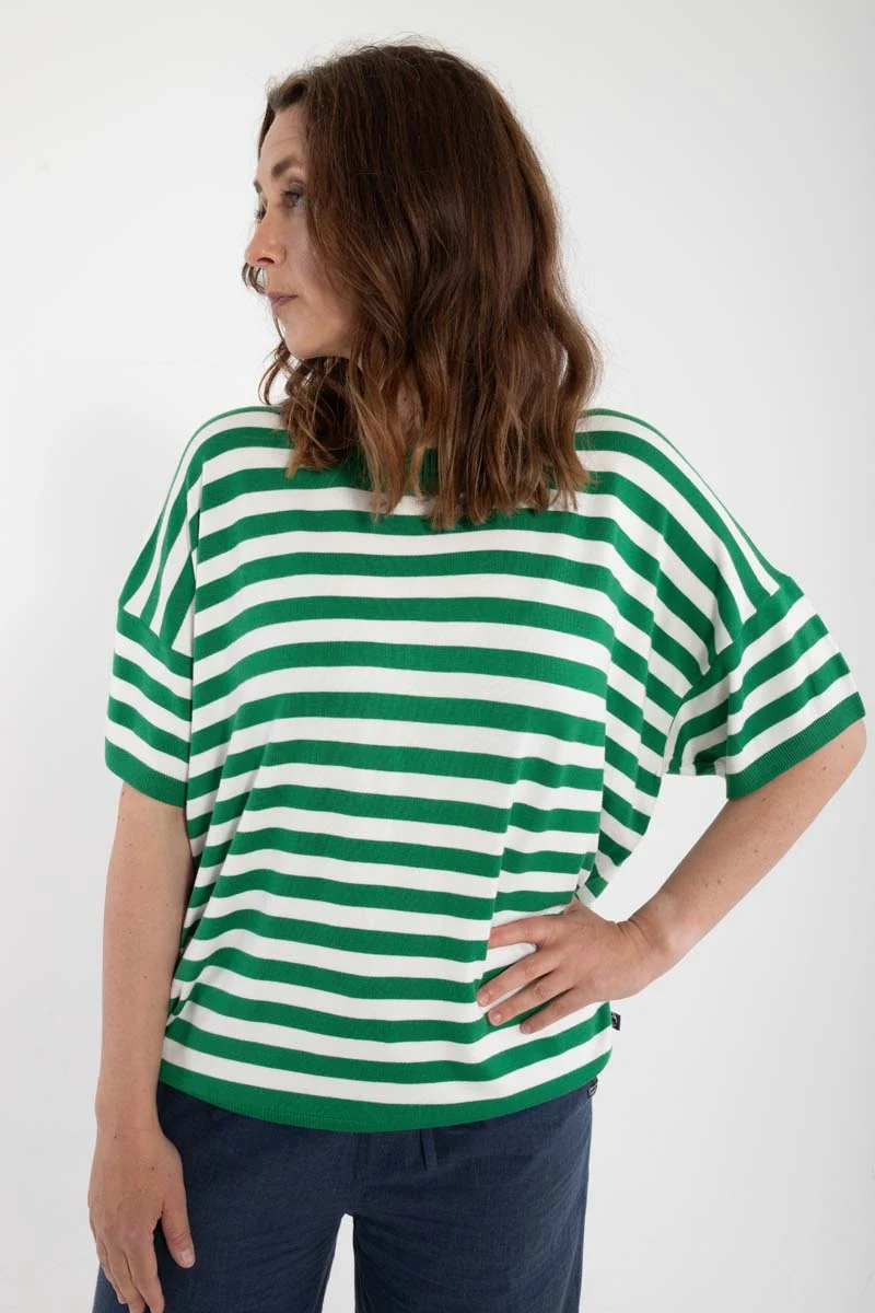Danesolbad Viscose Tee Green/Chalk