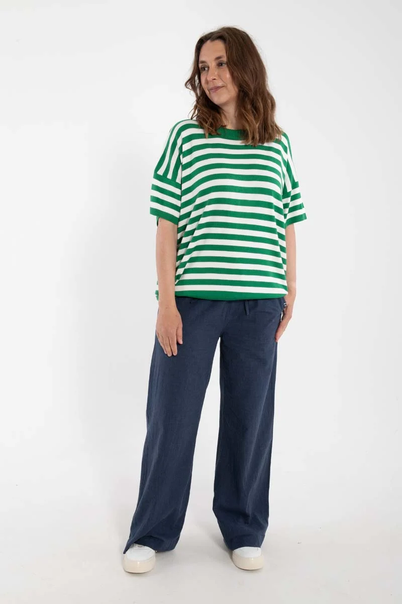 Danesolbad Viscose Tee Green/Chalk