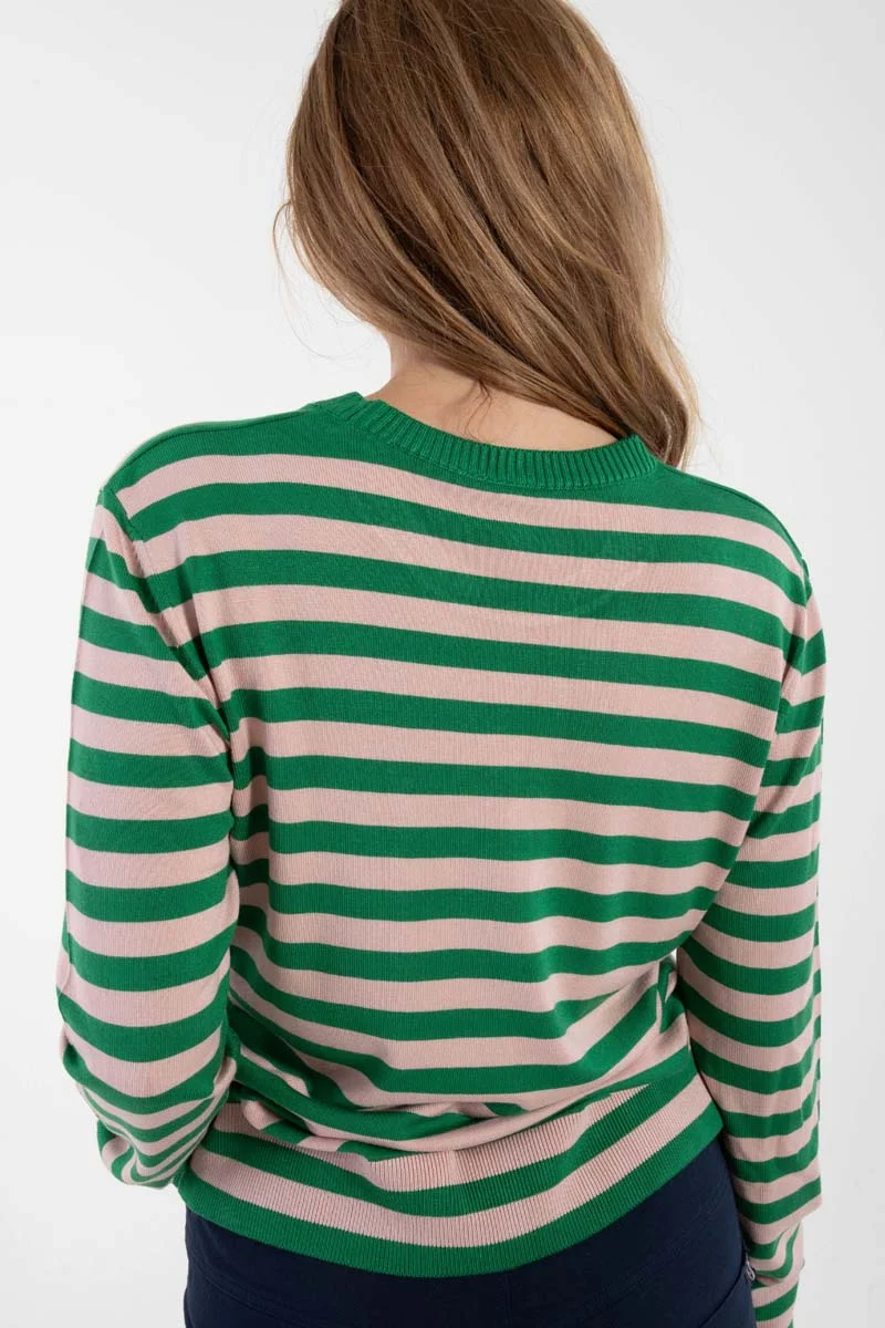 Danedinner Viscose Sweater Green/Rose Beige