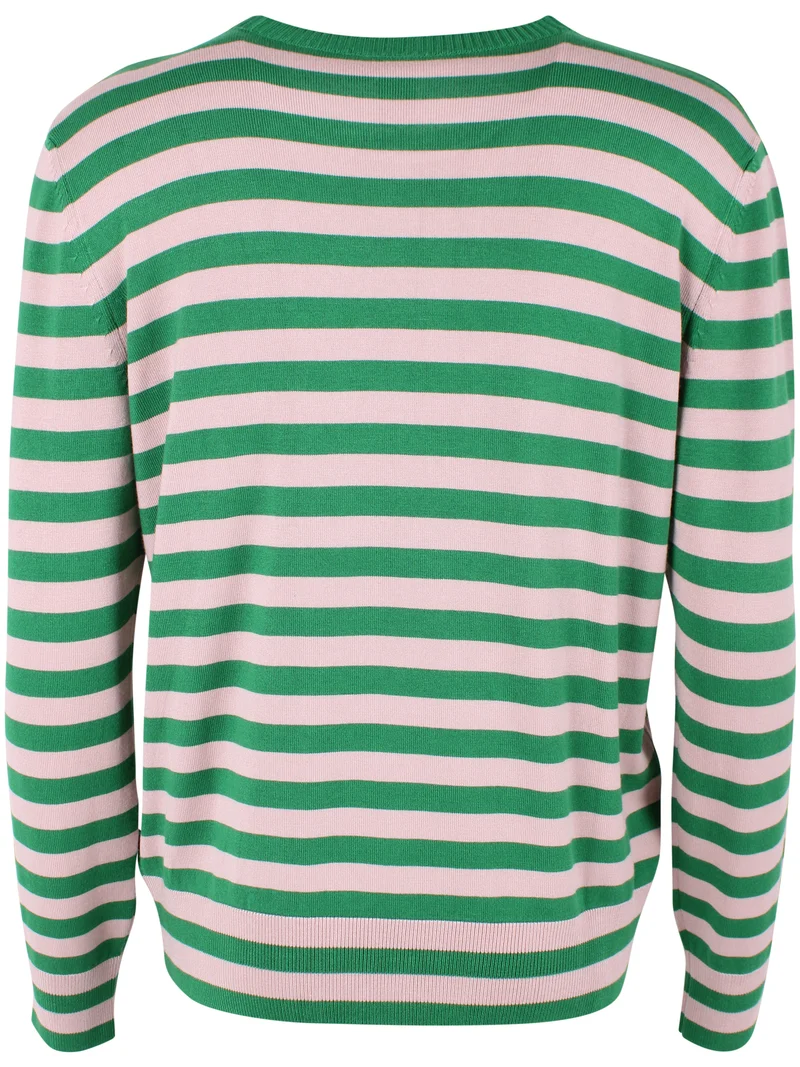 Danedinner Viscose Sweater Green/Rose Beige