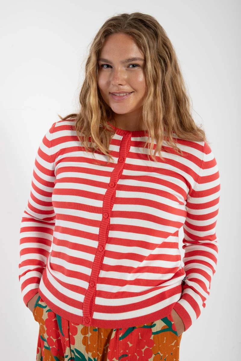 Danelunch Viscose Cardigan Summer Red/Chalk