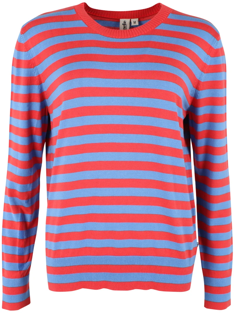 Danedinner Viscose Sweater Waterblue/Summer Red
