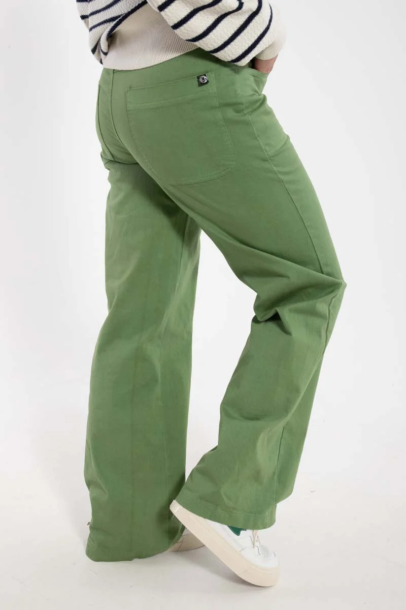 Danedaisy Stretch Twill Pants Fatique Green
