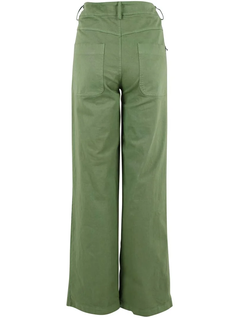 Danedaisy Stretch Twill Pants Fatique Green