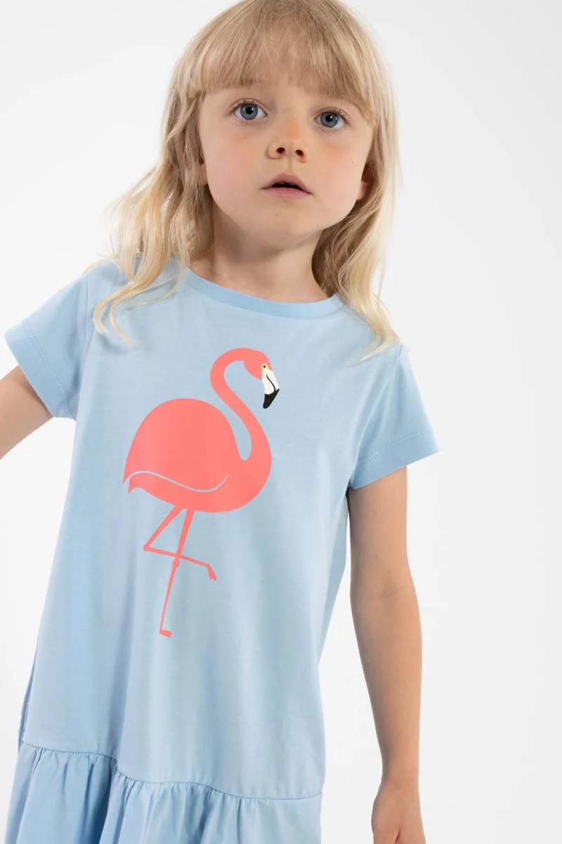 Dyrperky SS Dress Baby Blue FLAMINGO