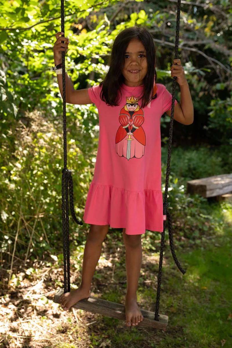 Danebanana Cotton Dress Bright Pink DRONNING DIN VEN