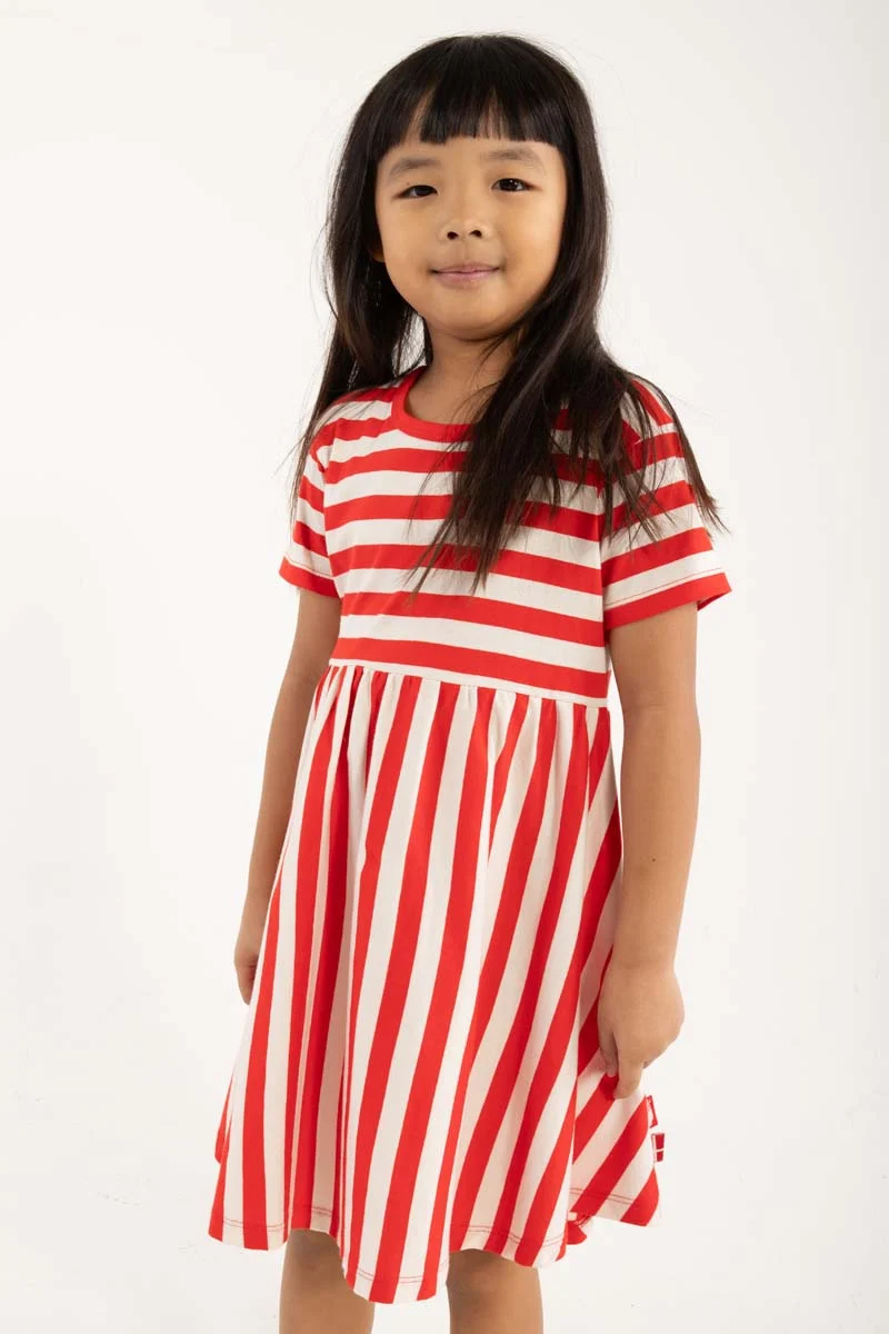 Danebasic Lollipop Dress Summer Red/Chalk