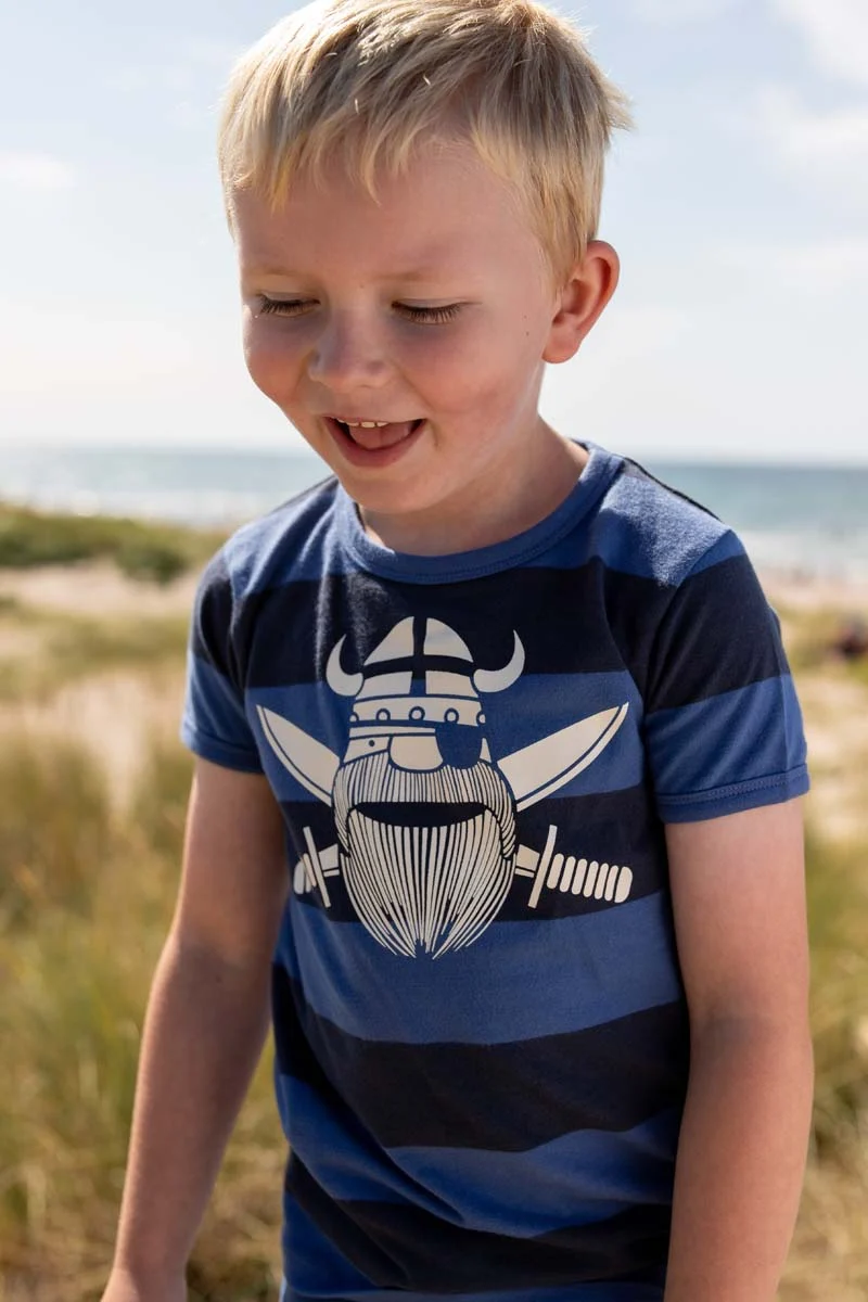 ORGANIC - Danesigurd Tee Dk Navy/Skipper Blue PIRAT