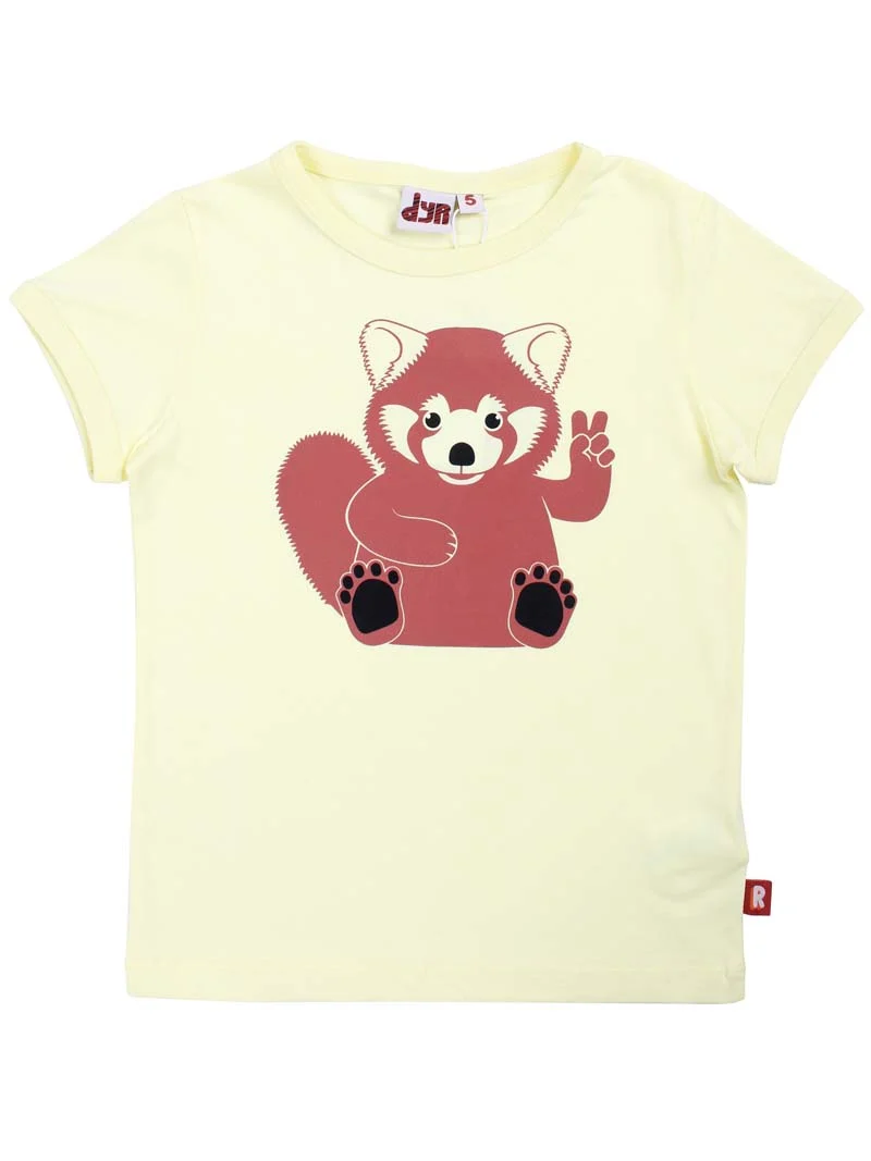 Dyrhide T Pastel Yellow PEACE ROED PANDA