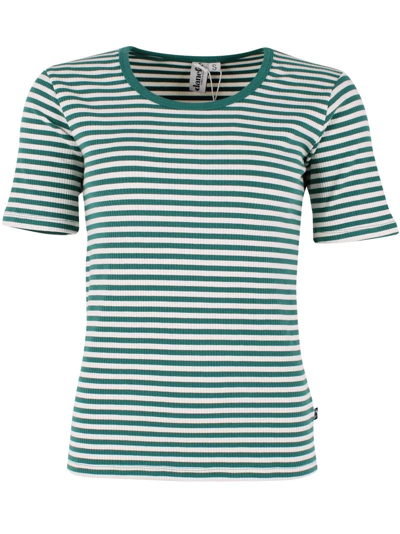 Danerolemodel Ribbing Tee Verde/Chalk
