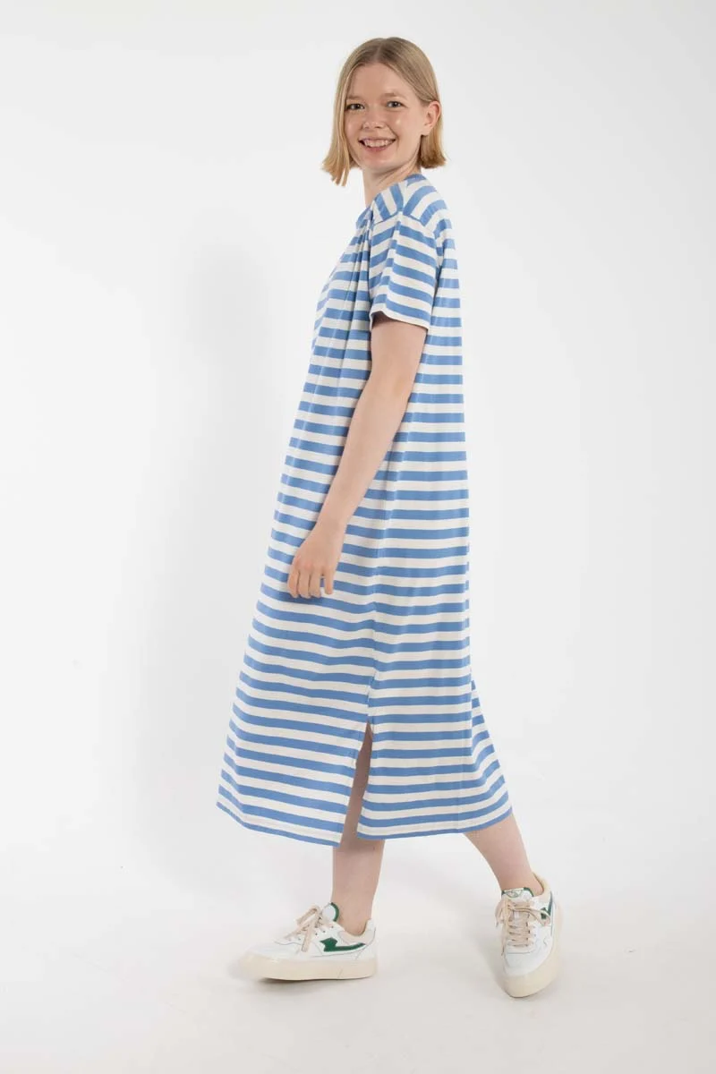 Danebasic Sweet Dress Waterblue/Chalk
