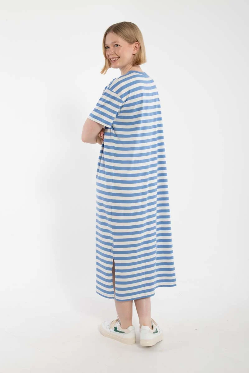Danebasic Sweet Dress Waterblue/Chalk