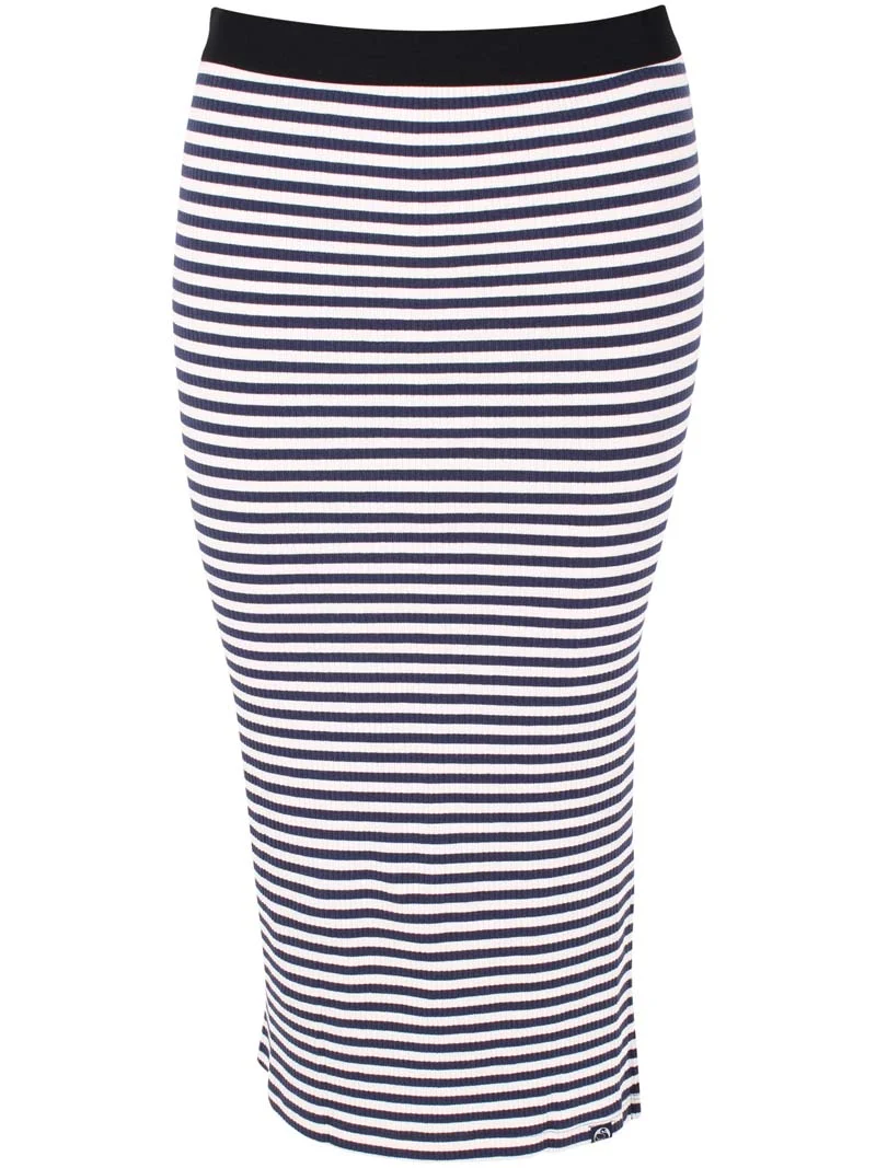 Daneleader Ribbing Skirt Dk Navy/Chalk