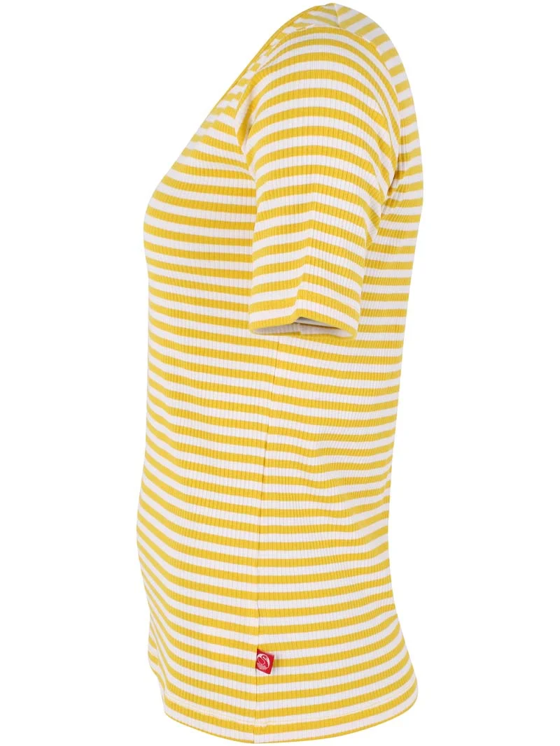 Danerolemodel Ribbing Tee Faded Yellow/Chalk