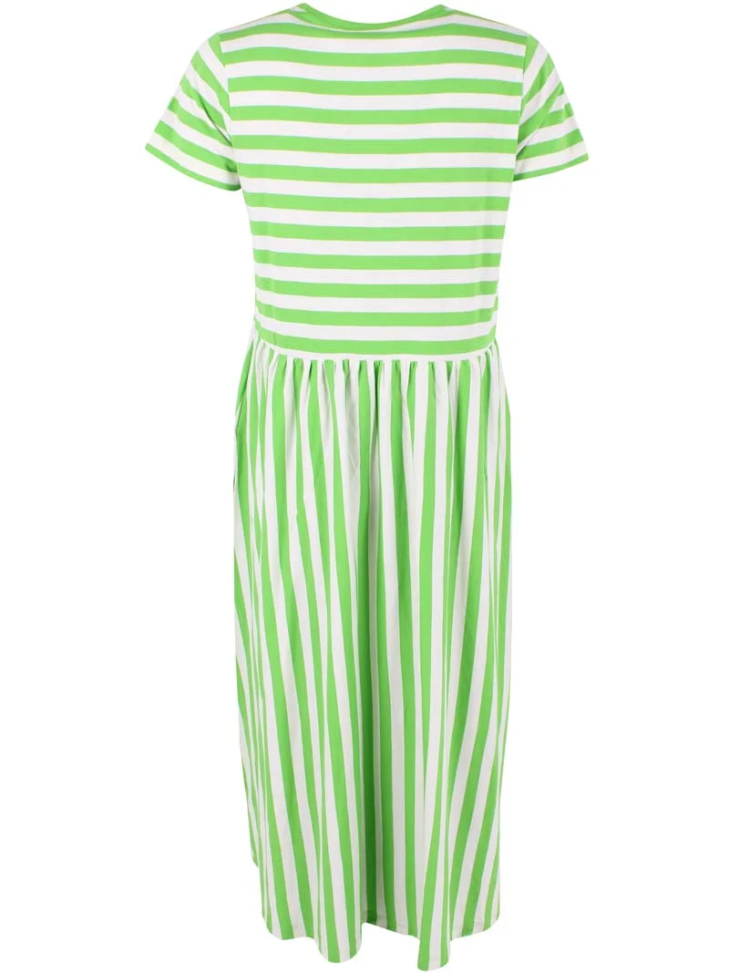 Danebasic Kroeyer Dress Bright Green/Chalk