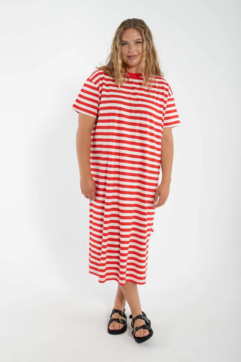 Danebasic Sweet Dress Summer Red/Chalk