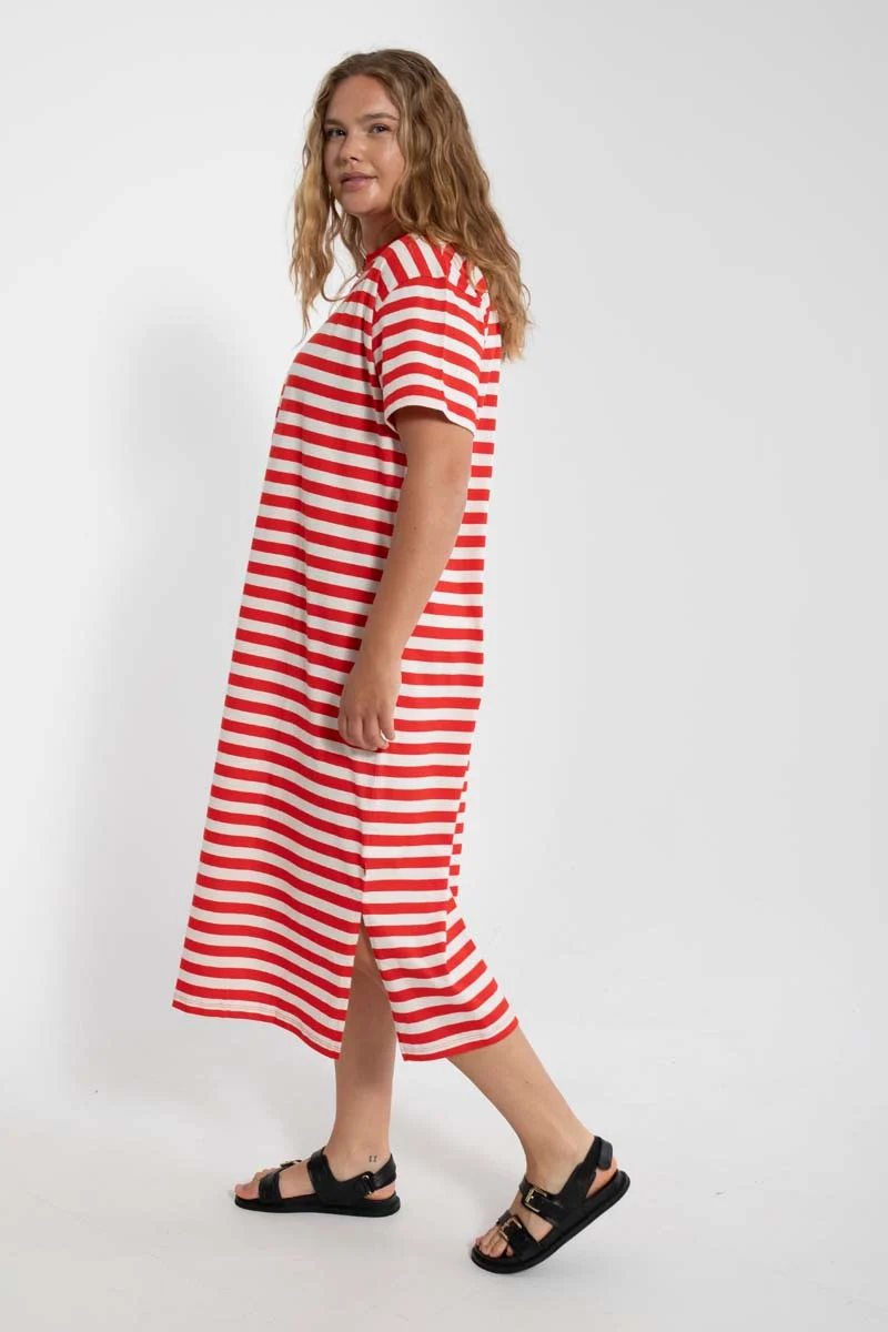 Danebasic Sweet Dress Summer Red/Chalk