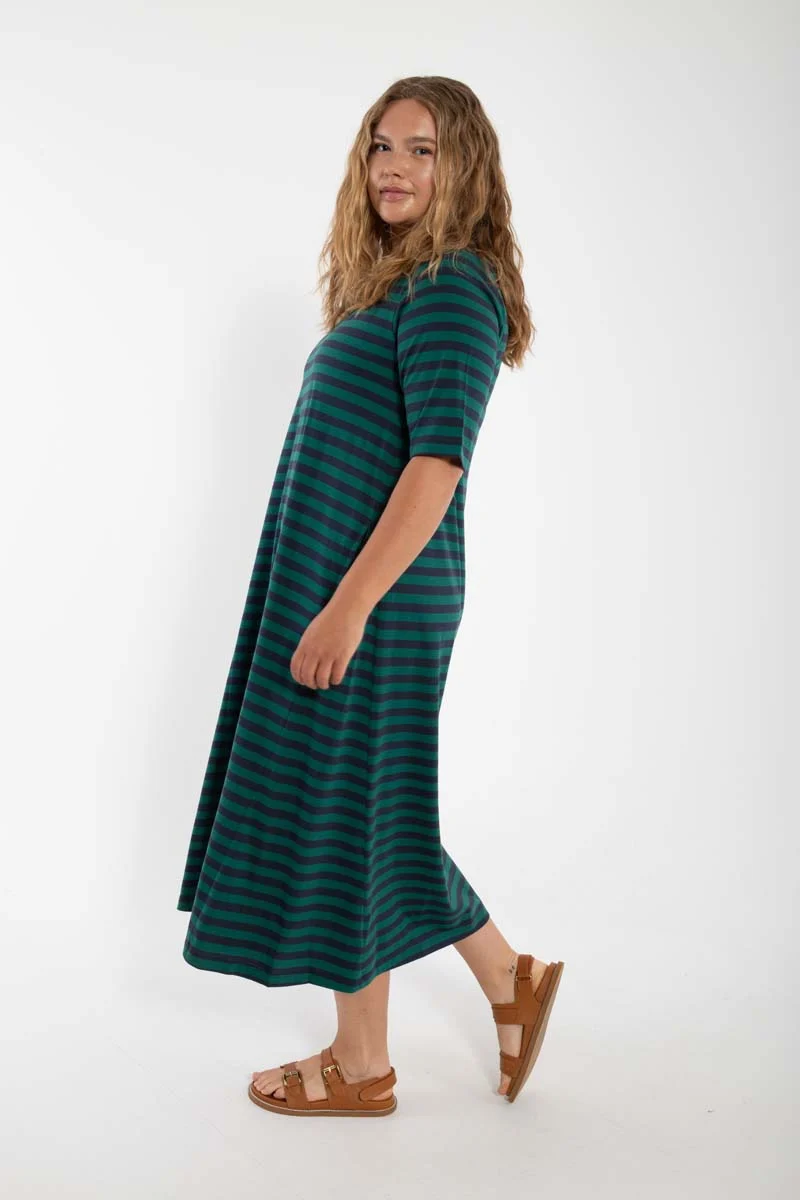 Danebasic Good News Dress Dk Navy/Verde