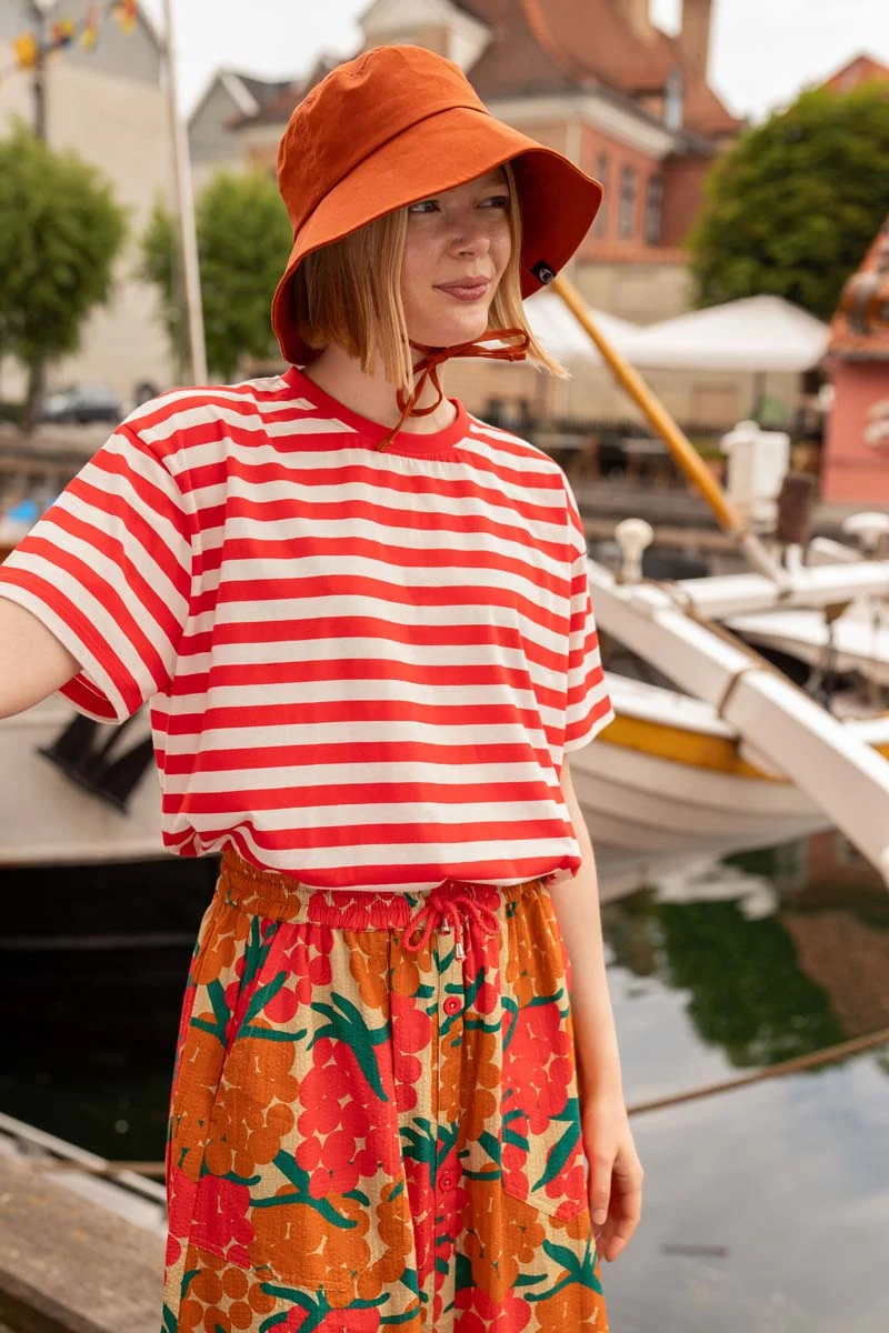 Danebasic Boxy Tee Summer Red/Chalk
