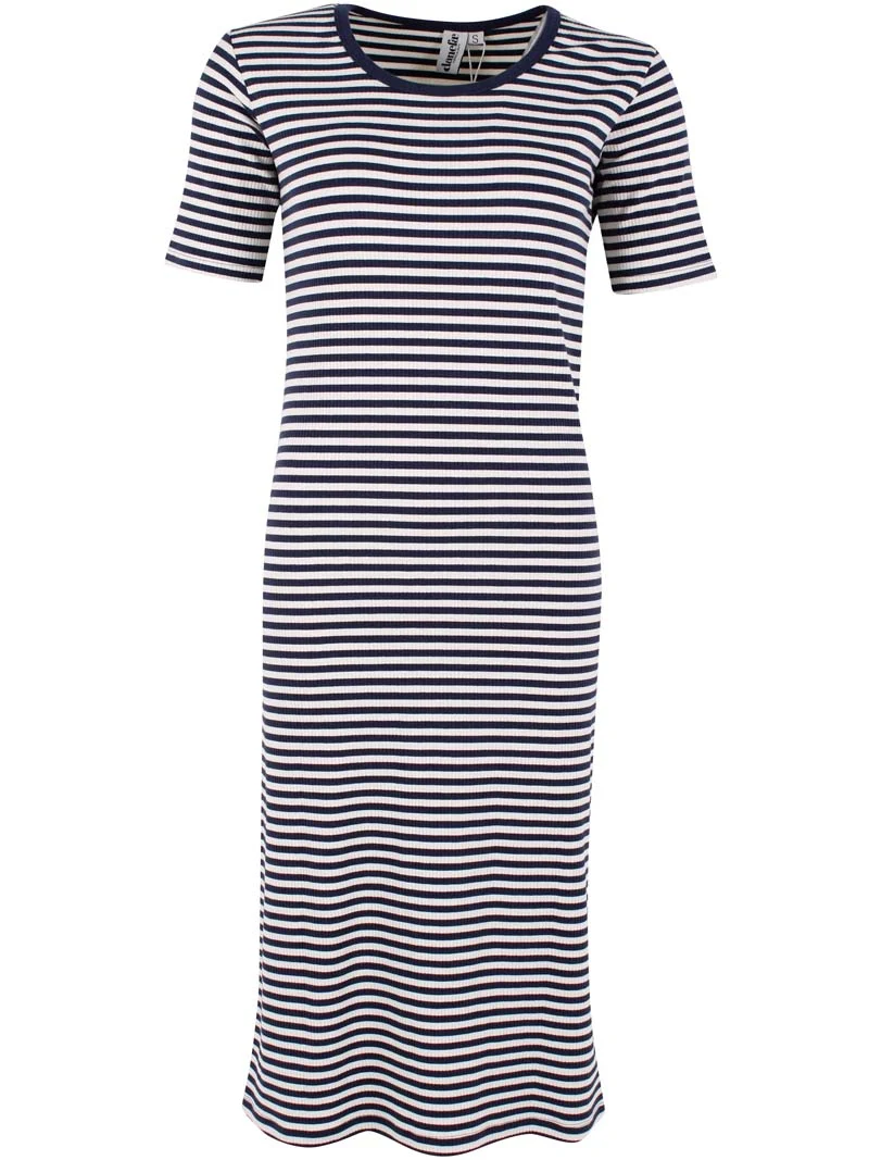 Danicon Ribbing Dress Dk Navy/Chalk