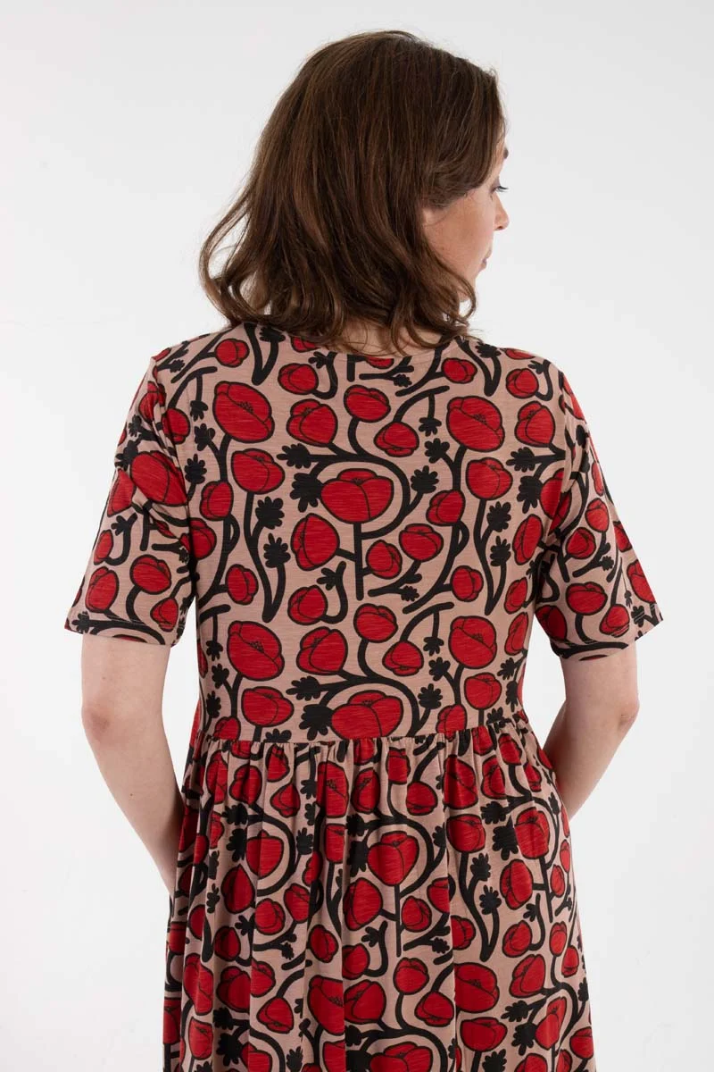 ORGANIC - Danemarkise Slub Dress Rose Beige POPPY
