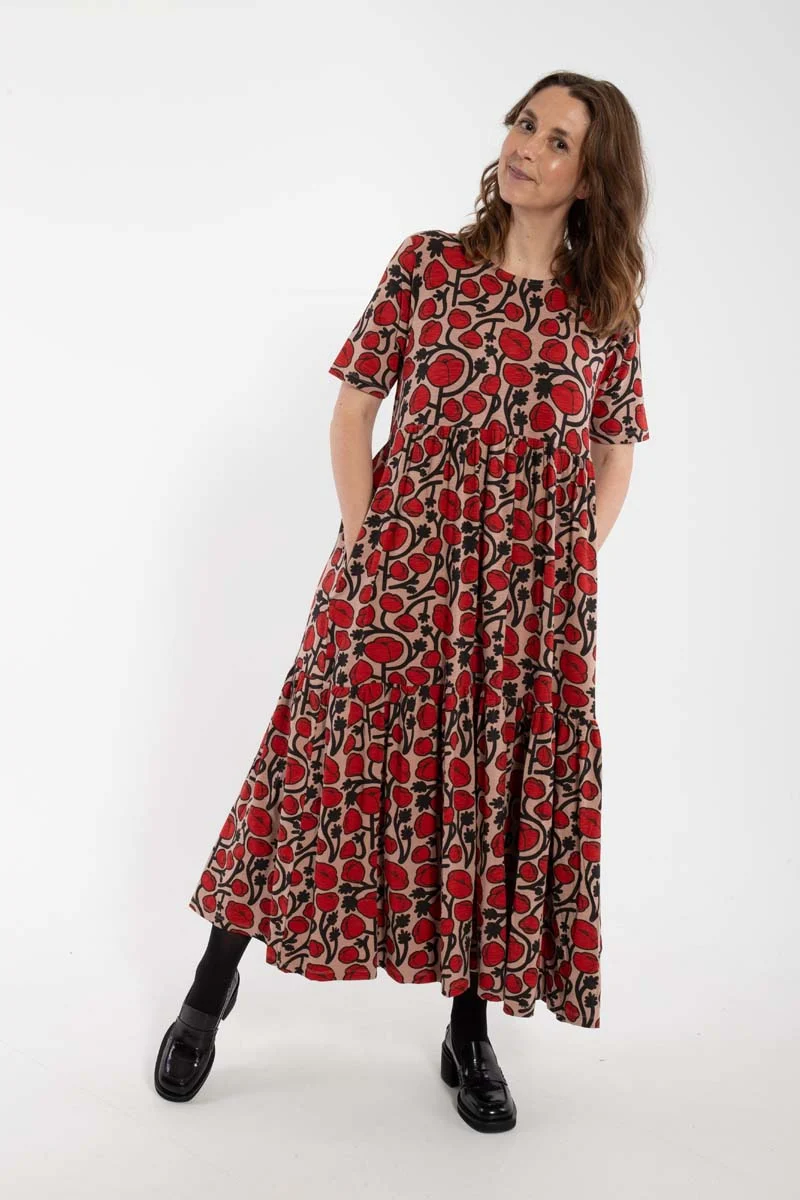 ORGANIC - Danemarkise Slub Dress Rose Beige POPPY