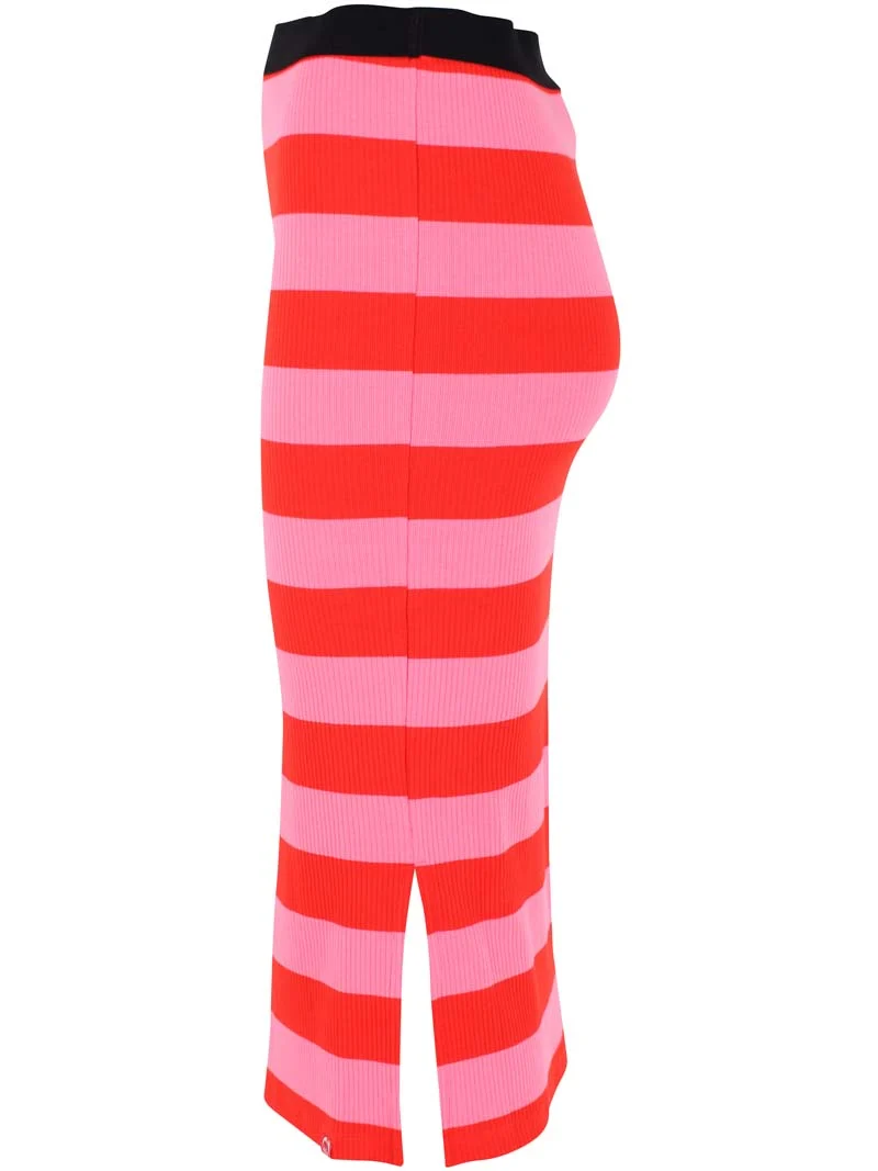 Daneleader Ribbing Skirt Summer Red/Bright Pink