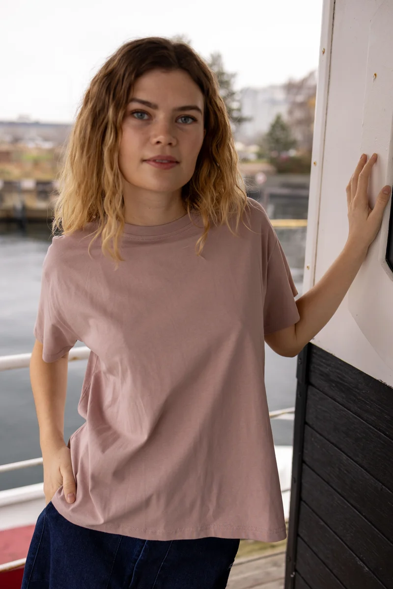 Danebasic Boxy Tee Rose Beige